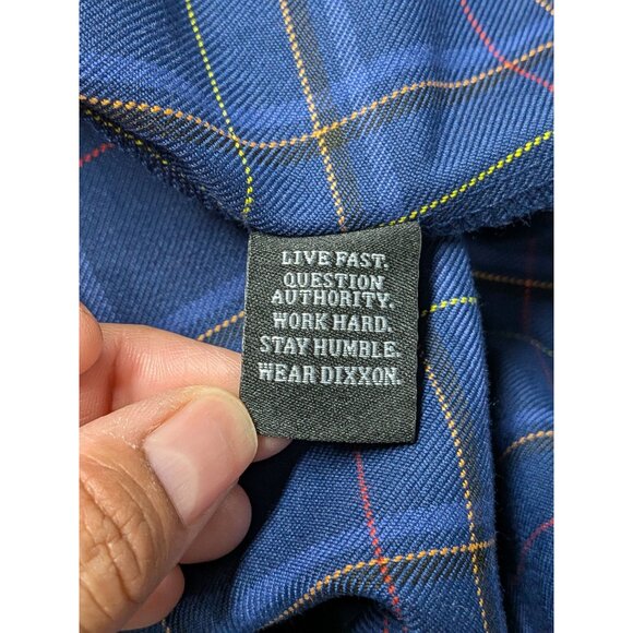 Dixxon Flannel Pearl Snap Shirt Women Size XL Windopane Plaid Workwear Skate 90s - Picture 9 of 10